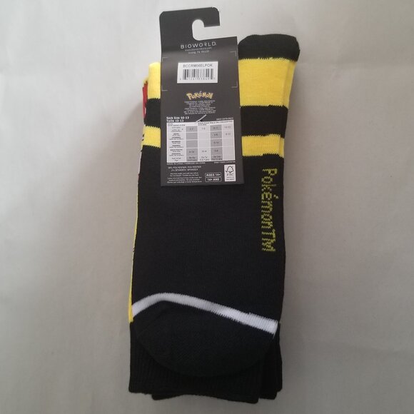 Pokemon 3 pack Crew Socks - Picture 6 of 9